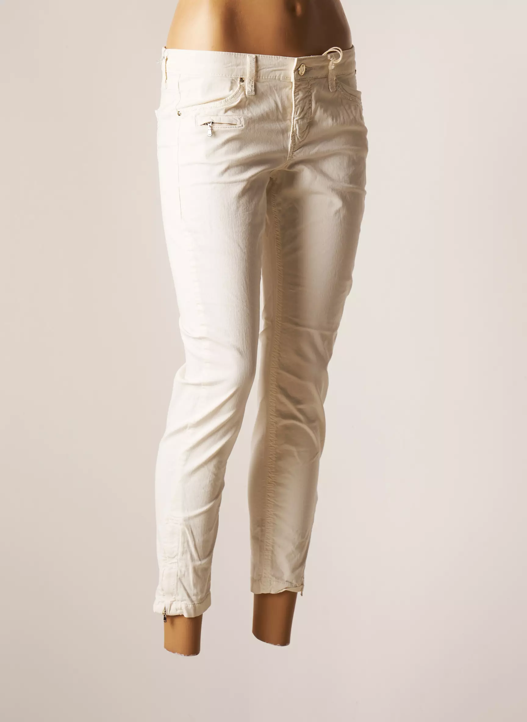 Mac Pantalon7 8 Femme couleur beige