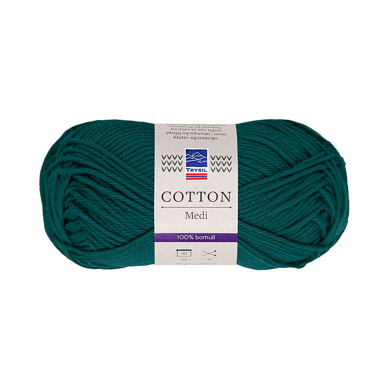 Cotton medi garn grangrønn