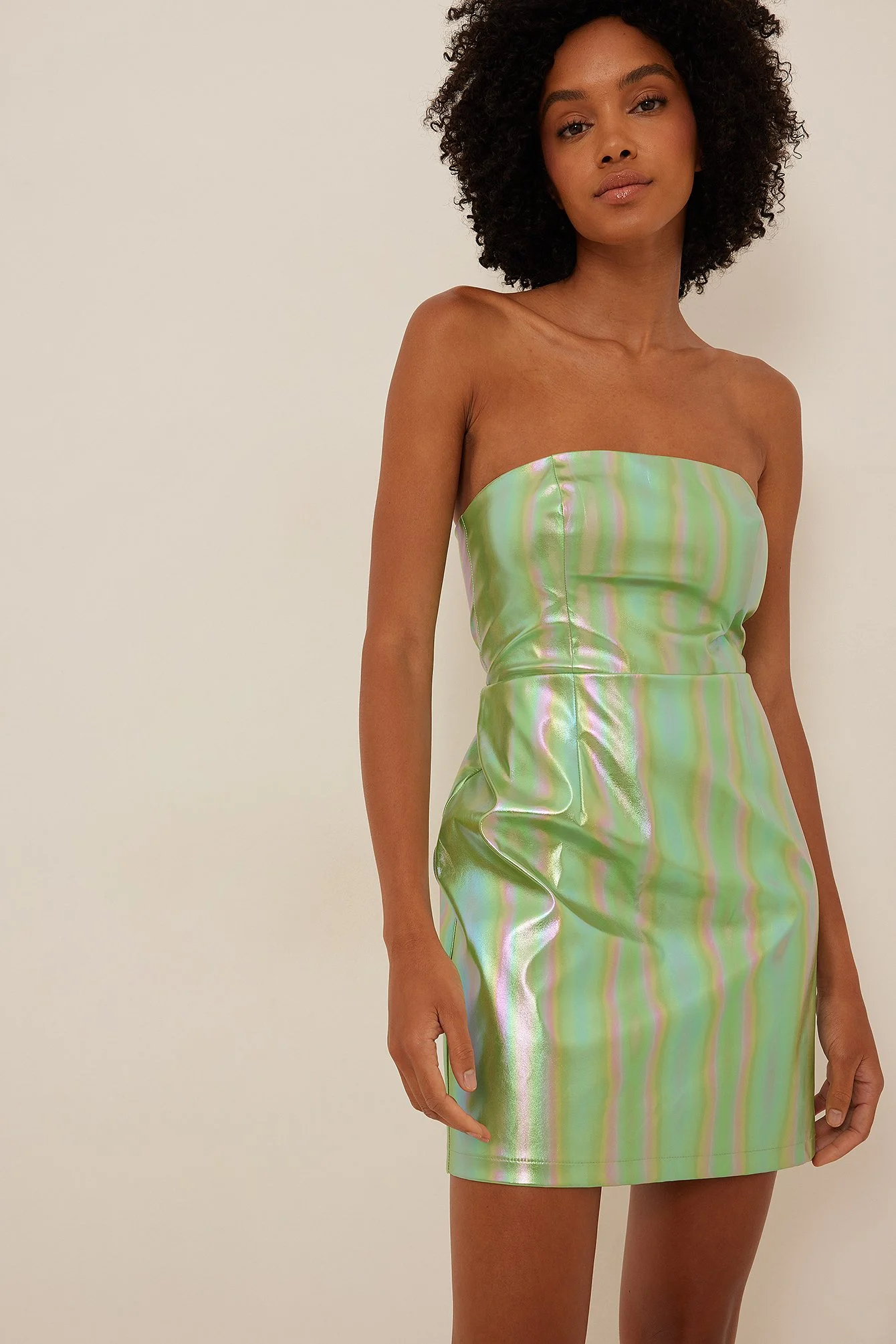 Metallic Colour Mini Dress