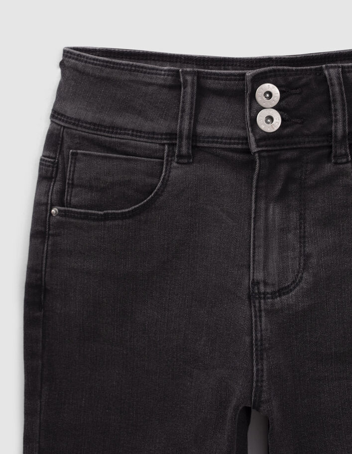 Jean BOOTCUT gris poche dos brodée fille