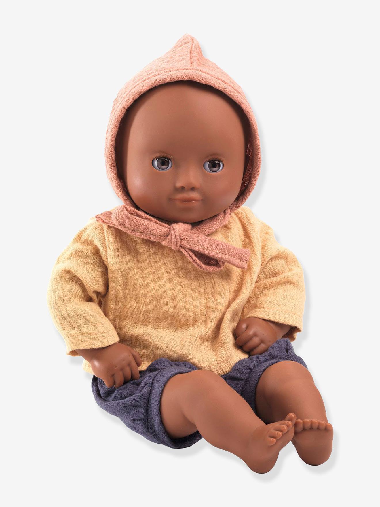 Djeco Babypuppe POMEA DJECO, Schlafaugen - gelb