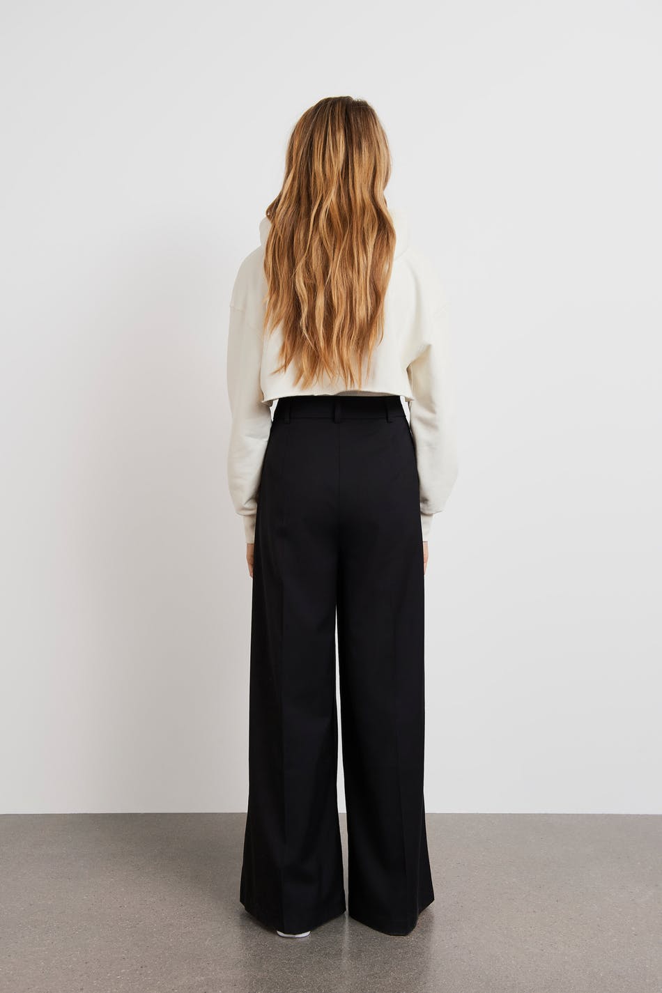 S pleated wide trousers