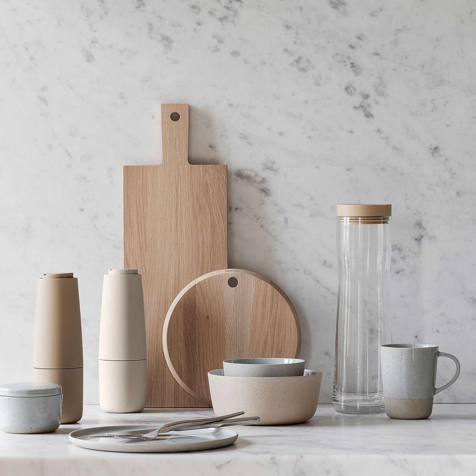 blomus Salz-/Pfeffermühle, blomus SALPI Salz-/Pfeffermühle beige, Nomad/Moonbeam