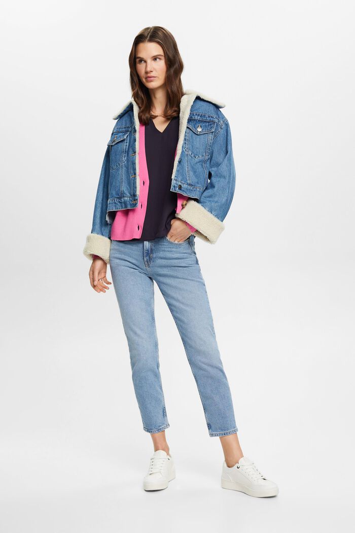 Bluse mit V-Ausschnitt