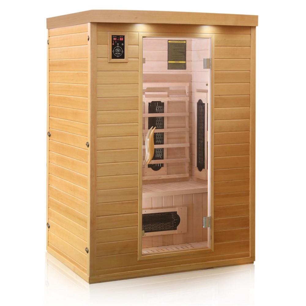 Dewello Infrarotkabine Infrarotsauna LAVAL PLUS 135cm x 105cm x 190cm Keramikstrahler