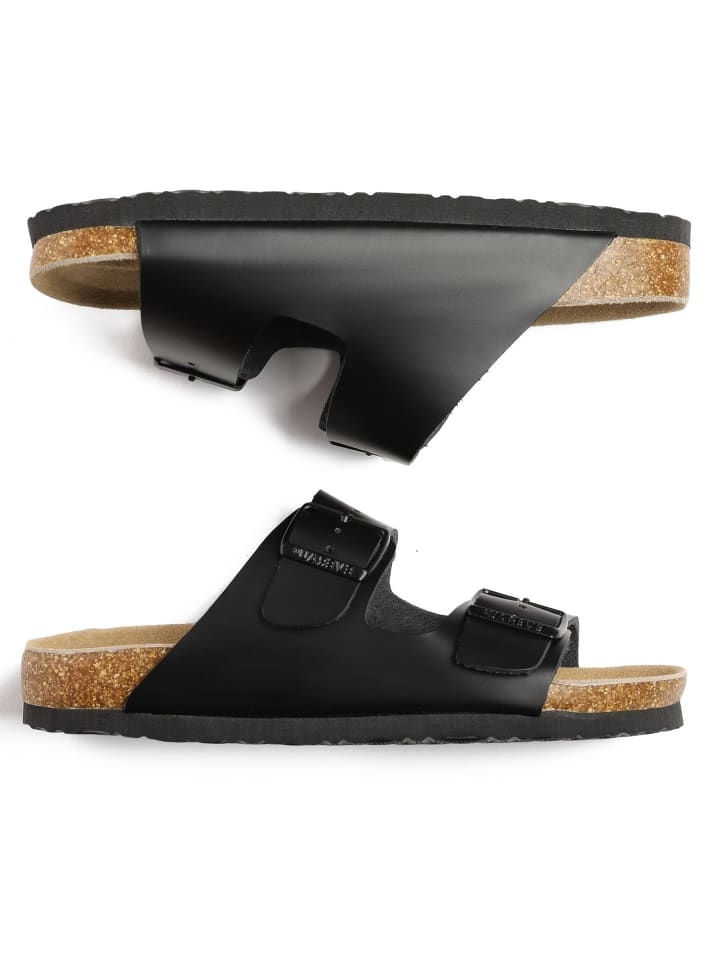EVERAU Australia Leder Sandalen Duck in Schwarzes Leder günstig kaufen