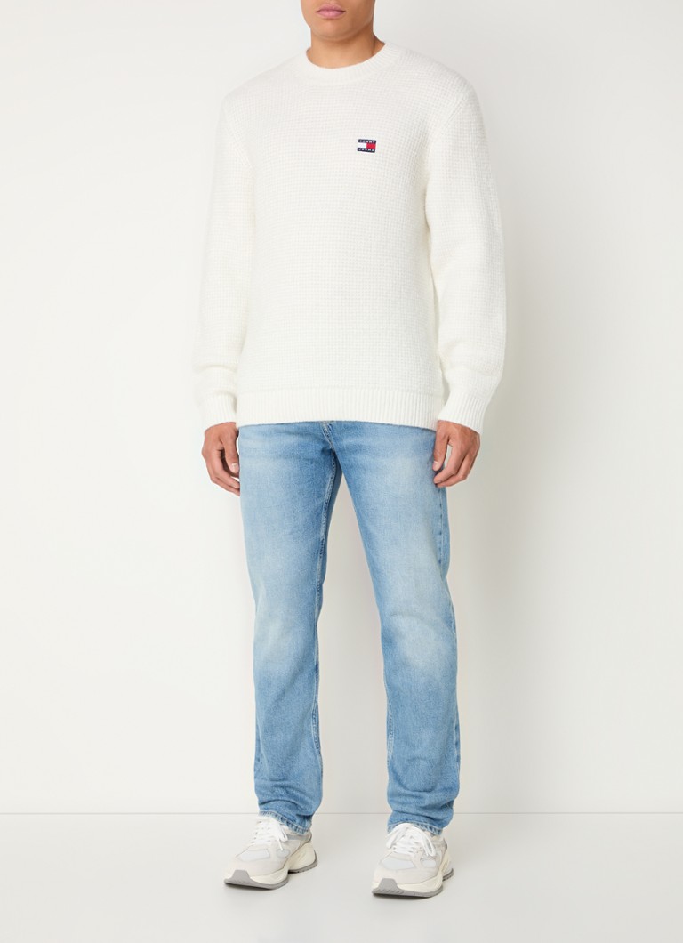 Tommy Hilfiger Coarse knit wool blend sweater with logo