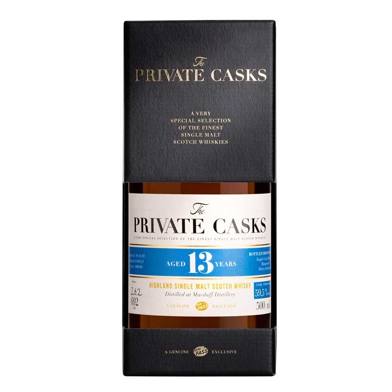 Highland Single Malt Scotch Whisky Distilled at Macduff Distillery Single Cask #L900592, 13 Jahre (500 ml)