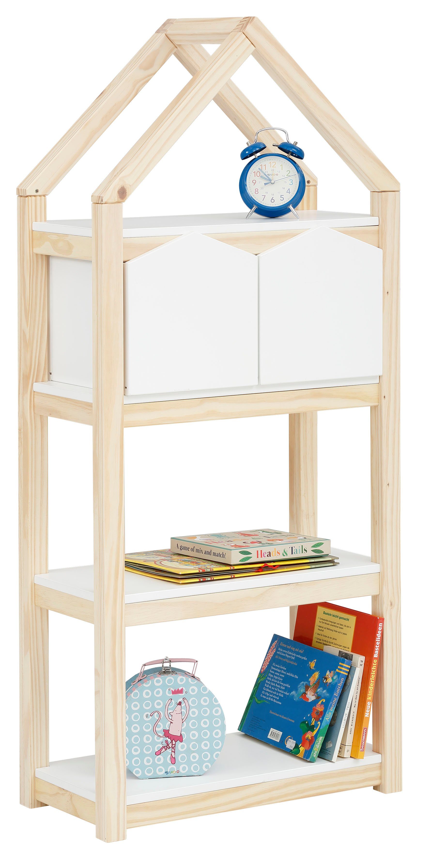 Lüttenhütt Kinderregal Meentje, Bücherregal,2 Boxen, Einlegeböden und Boxen aus MDF, Breite 59,5 cm