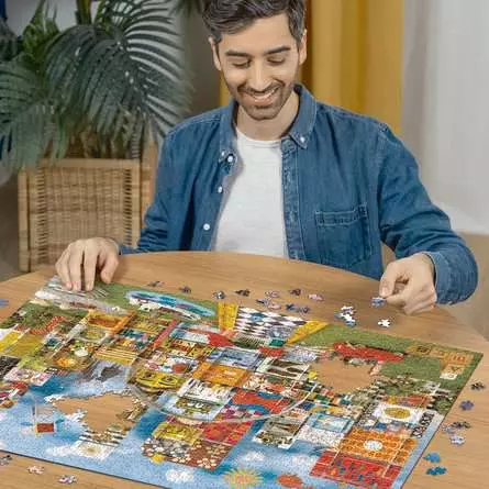 Puzzle 1500 Teile - Eames House of Cards Fantasy