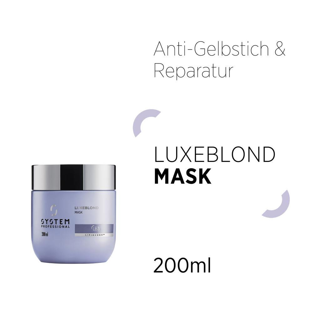 System Professional LB3 LuxeBlond Anti-Gelbstich & Reparatur Haarmaske 200 ml