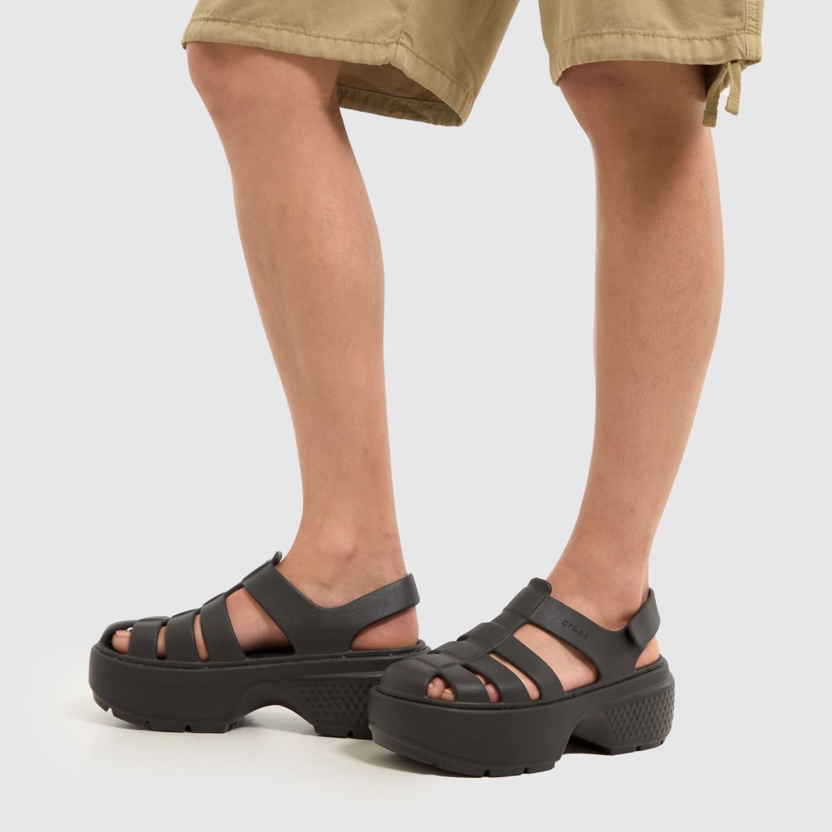 Crocs Stomp halász szandál fekete színben
