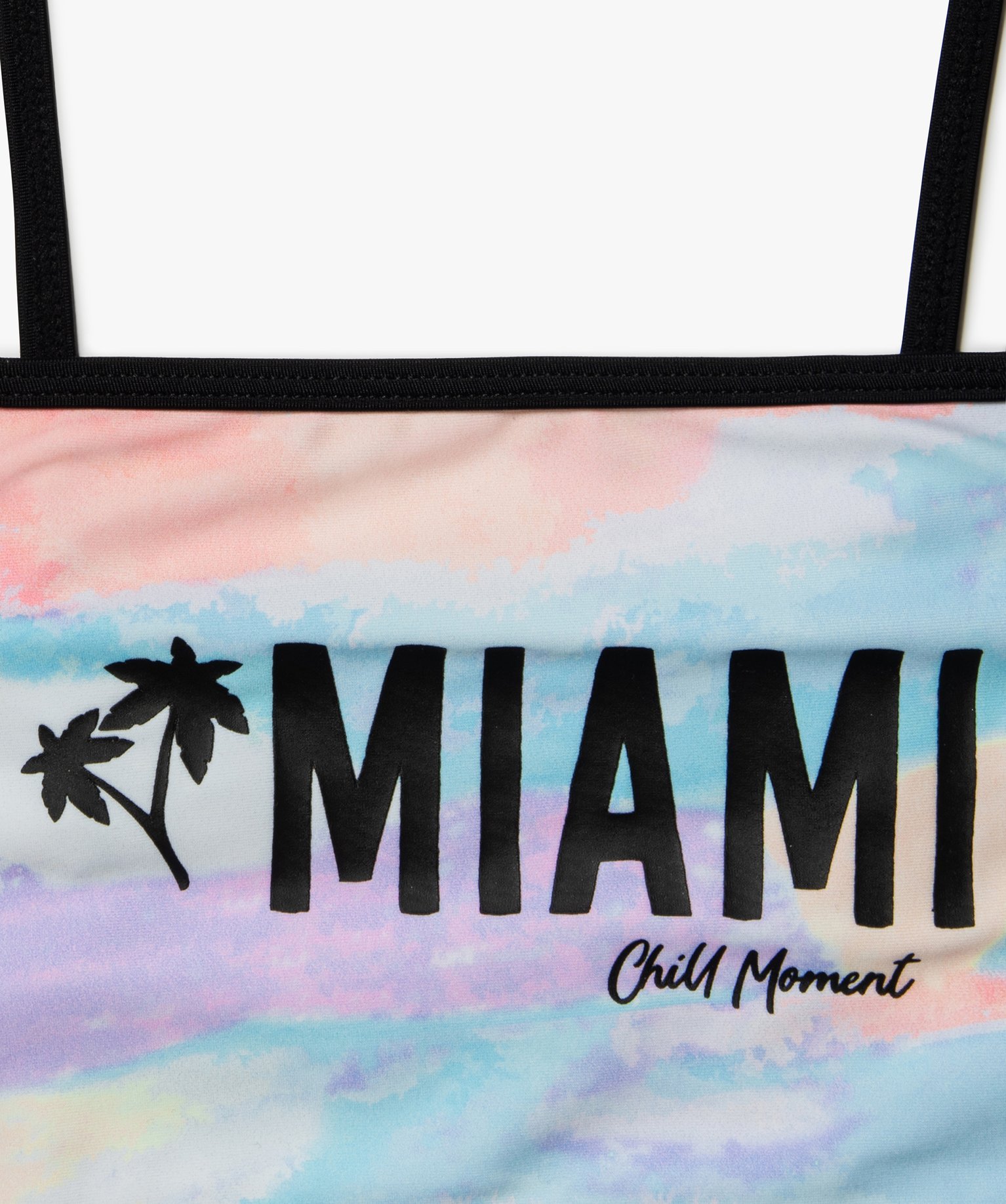 Brassière de bain fille avec inscription Miami multicolore | GEMO