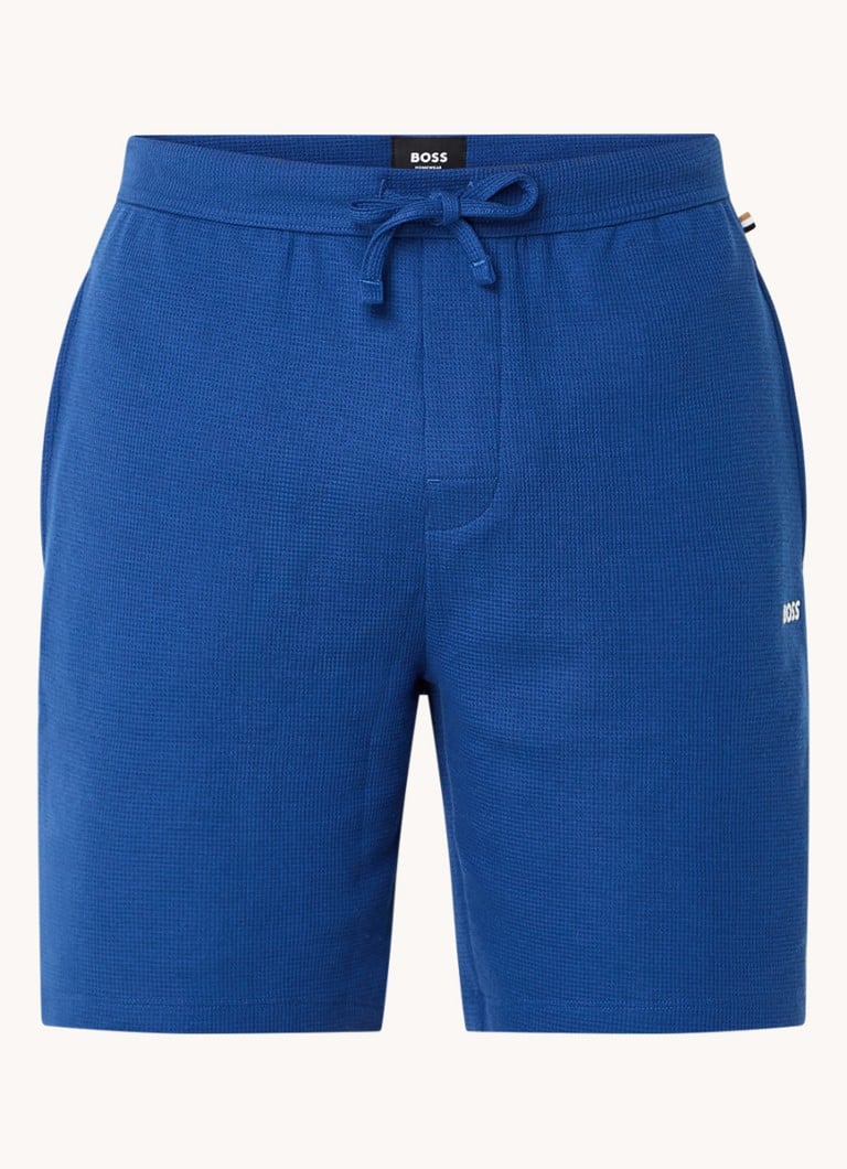 Short de pyjama texturé HUGO BOSS Waffle coupe droite