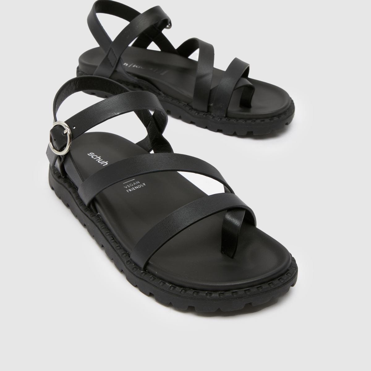 Schuh fekete trula pántos lányka junior szandál