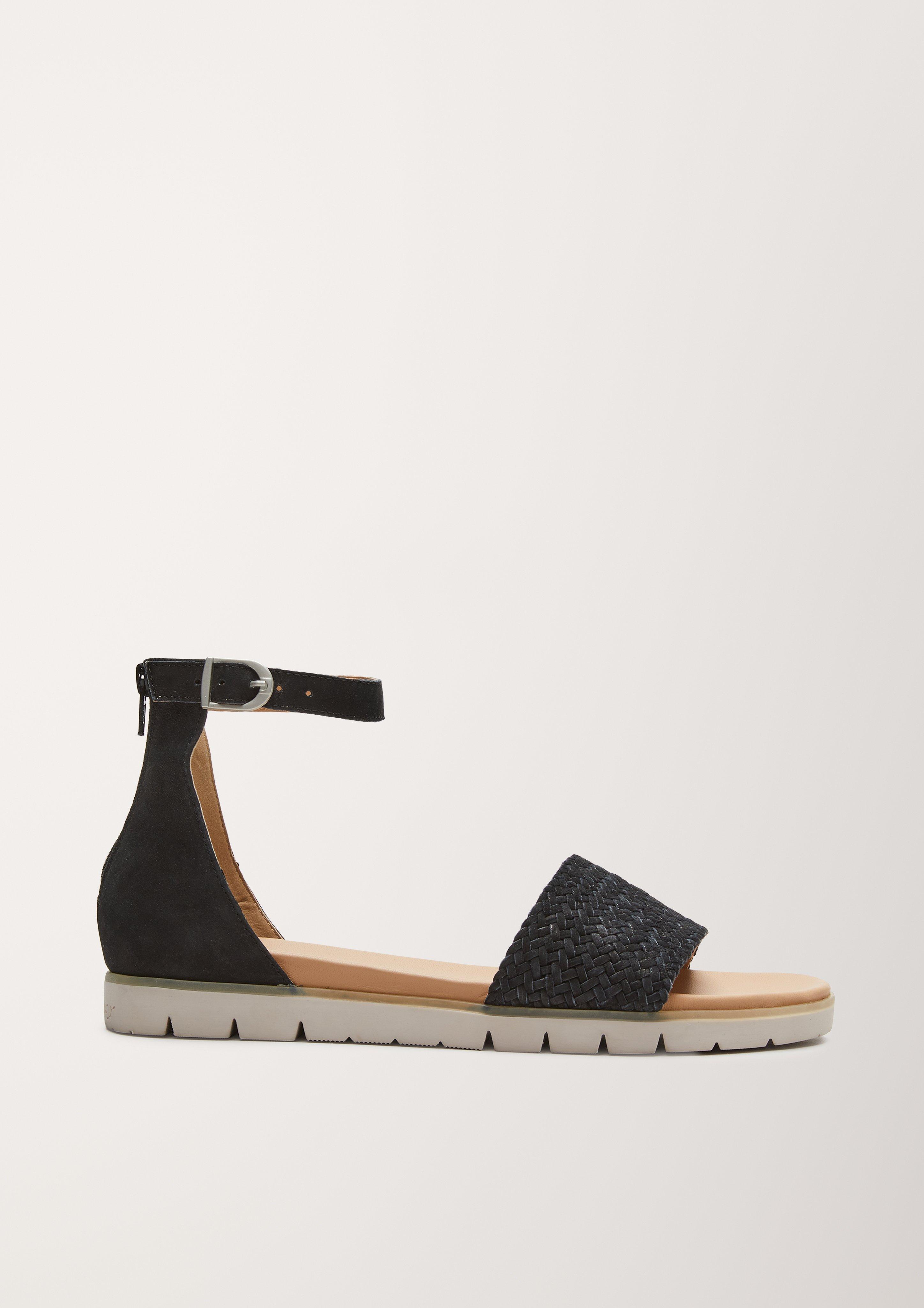 Ledersandalen mit Flecht-Detail  6005716-001
