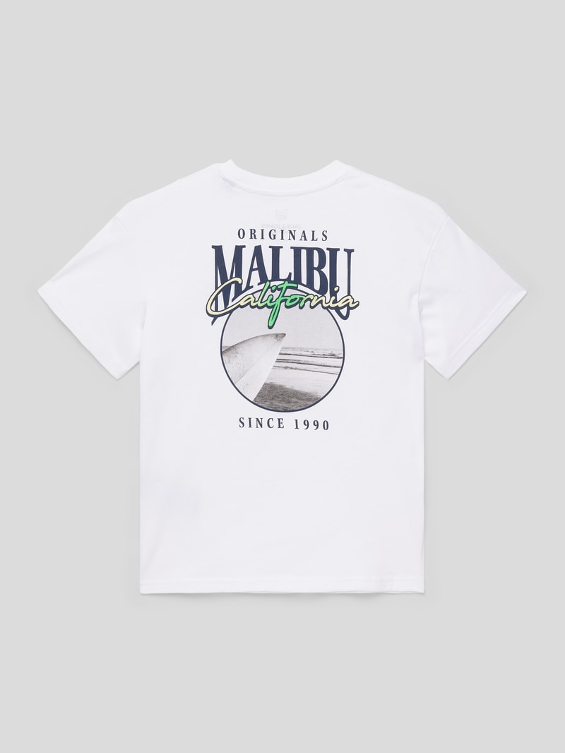 T-Shirt mit Statement-Print Modell 'PALMA' in weiß