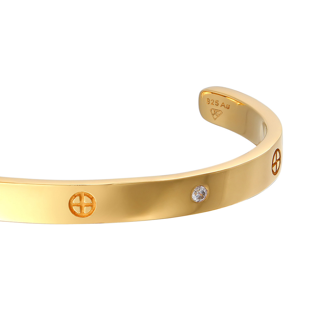 Elli PREMIUM Elli PREMIUM Bracelet Femmes anneau de bras géo croix minimaliste avec cristaux d Bracelet