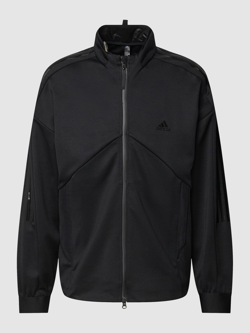 Sweatjacke mit Logo-Print Modell 'TIRO' in schwarz