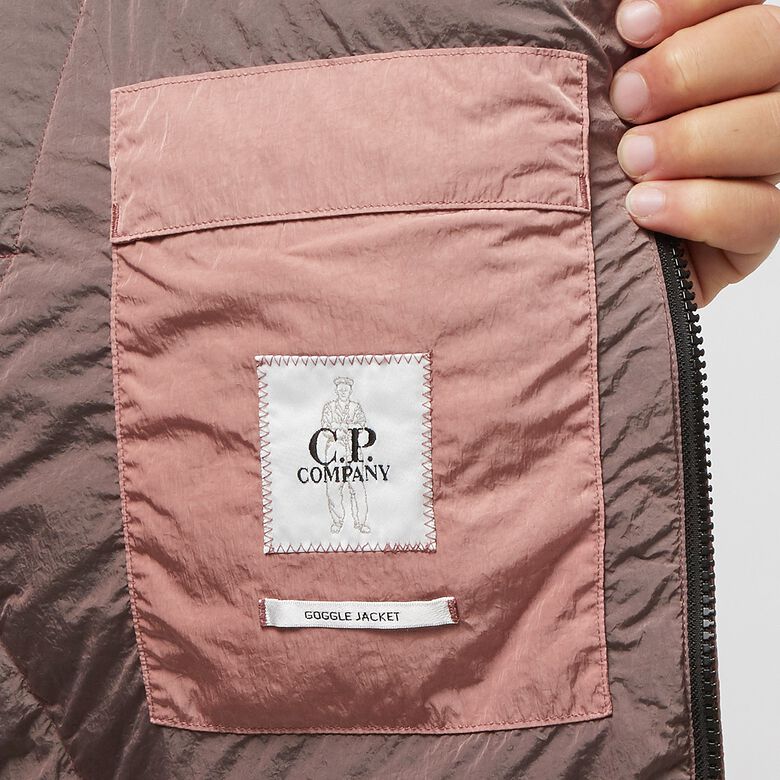 C. P. Company Eco-Chrome R Goggle Down Jacket cedar wood