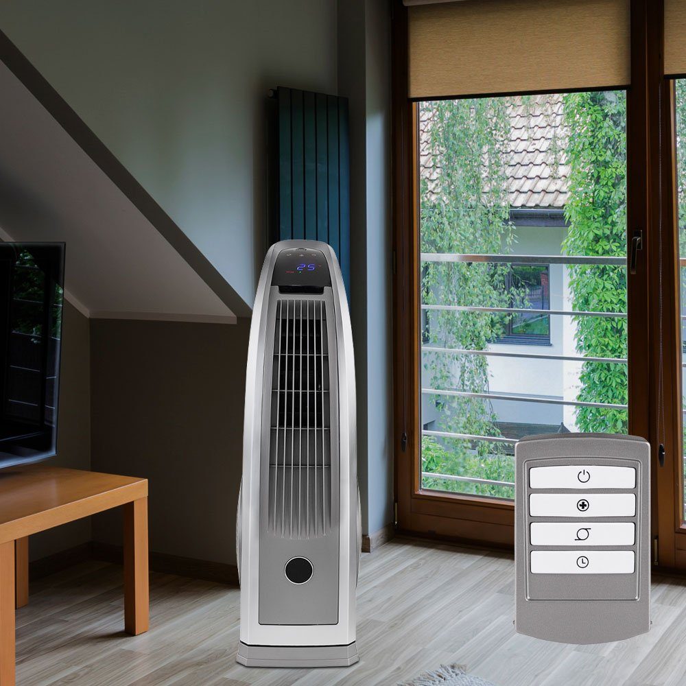 etc-shop Turmventilator, Stand Ventilator Säule Tower 120 W Fernbedienung 4 Stufen Lüfter
