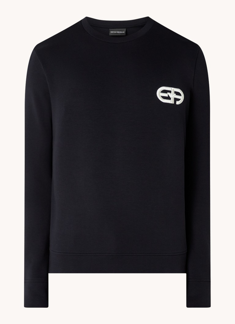 Pulover Emporio Armani cu logo brodat
