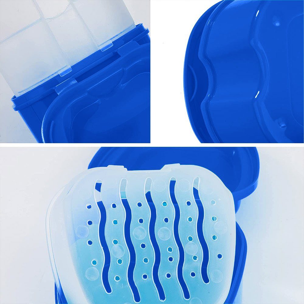 Melteine Zahndose Prothese Box Zahnprothese Box Retainer Container Aufbewahrungsbox (1 St)