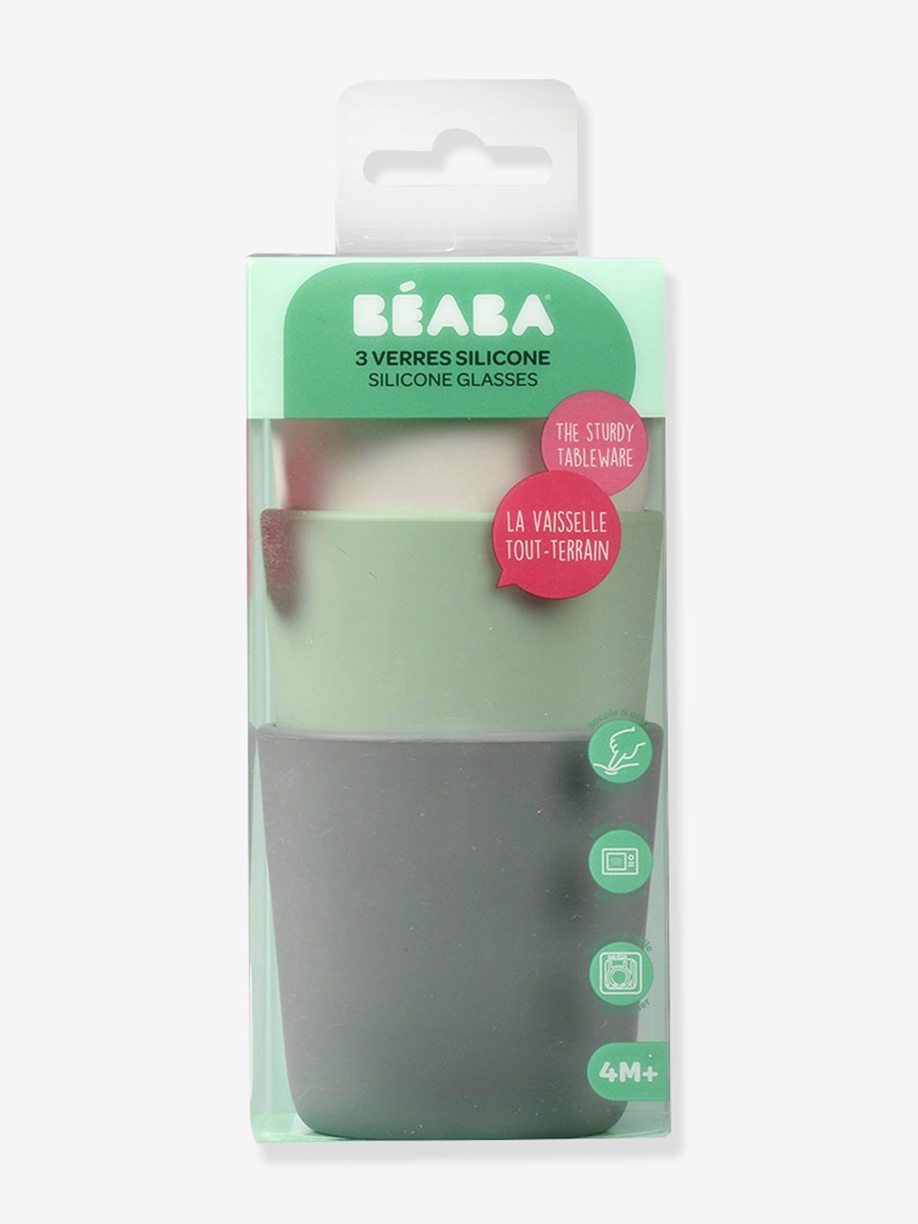 Beaba 3er-Pack Trinkbecher aus Silikon BEABA - mehrfarbig