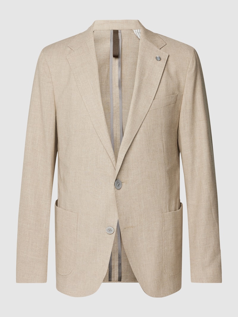 2-Knopf-Sakko mit Allover-Muster Modell 'Acon' in beige