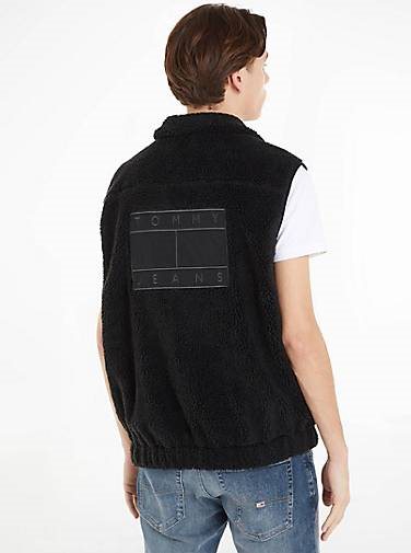 TOMMY-JEANS Herren Weste MEDIA SHERPA