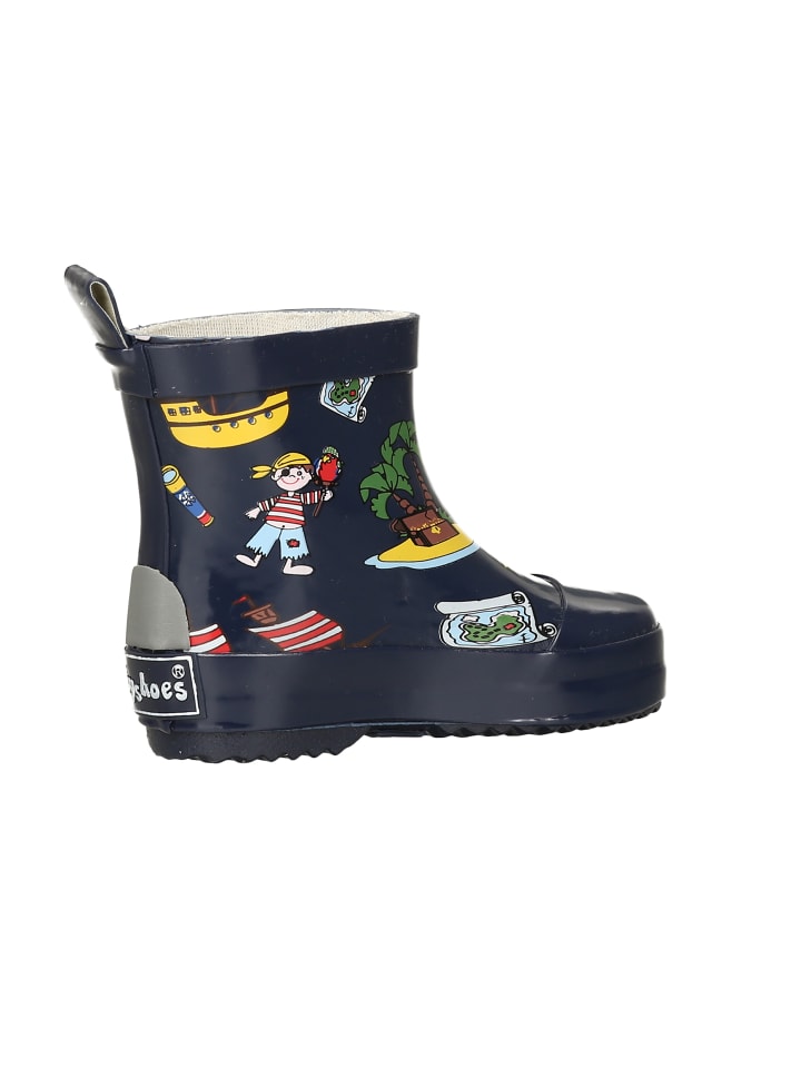 Playshoes Gummistiefel Halbschaft Pirateninsel in Marine günstig kaufen