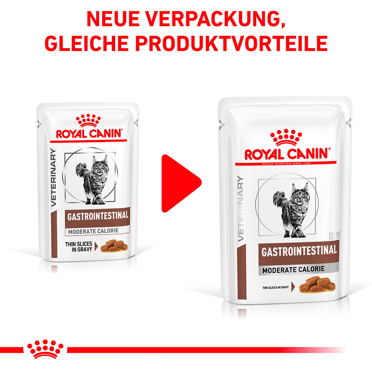 ROYAL CANIN Veterinary GASTROINTESTINAL MODERATE CALORIE Nassfutter für Katzen 12x85g