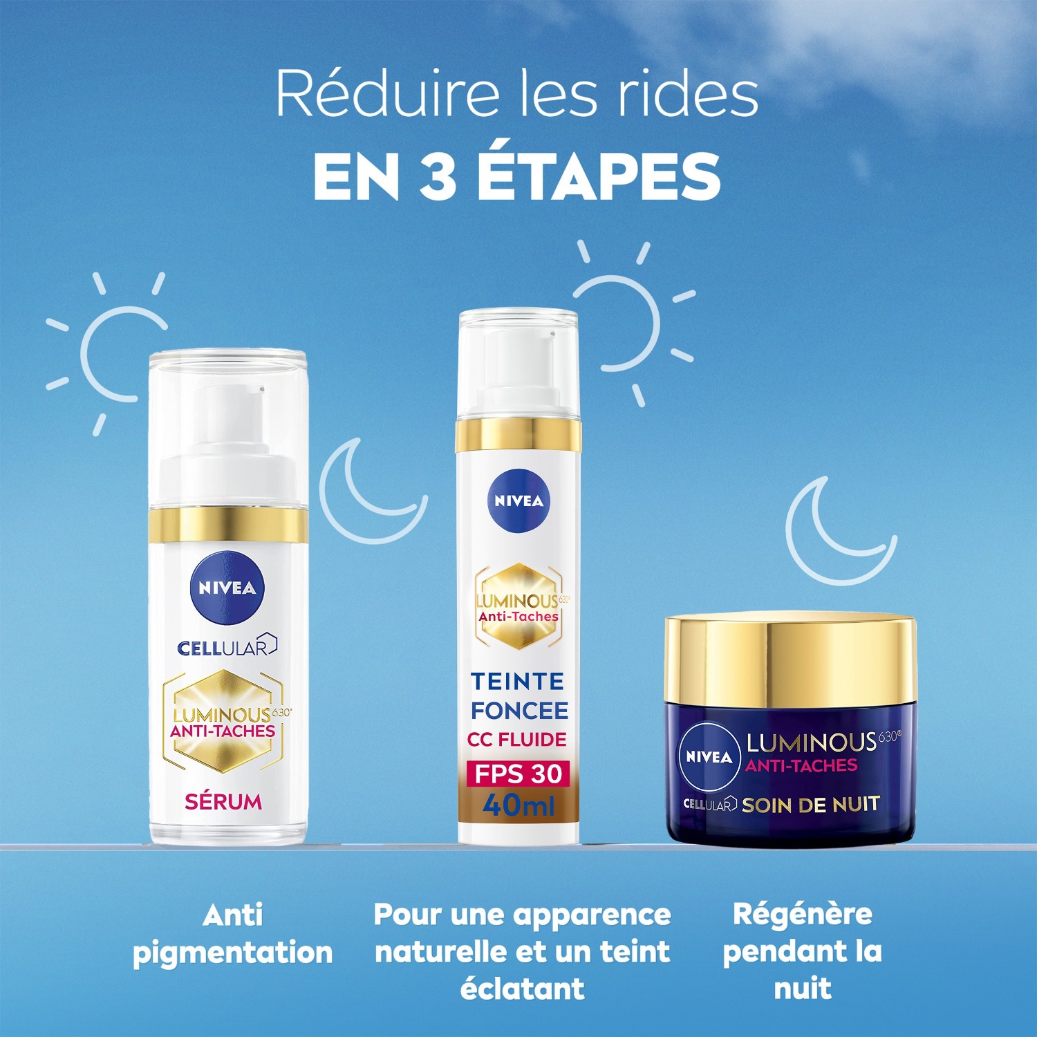 NIVEA CC dėmėms atsparus fluidas SPF 30