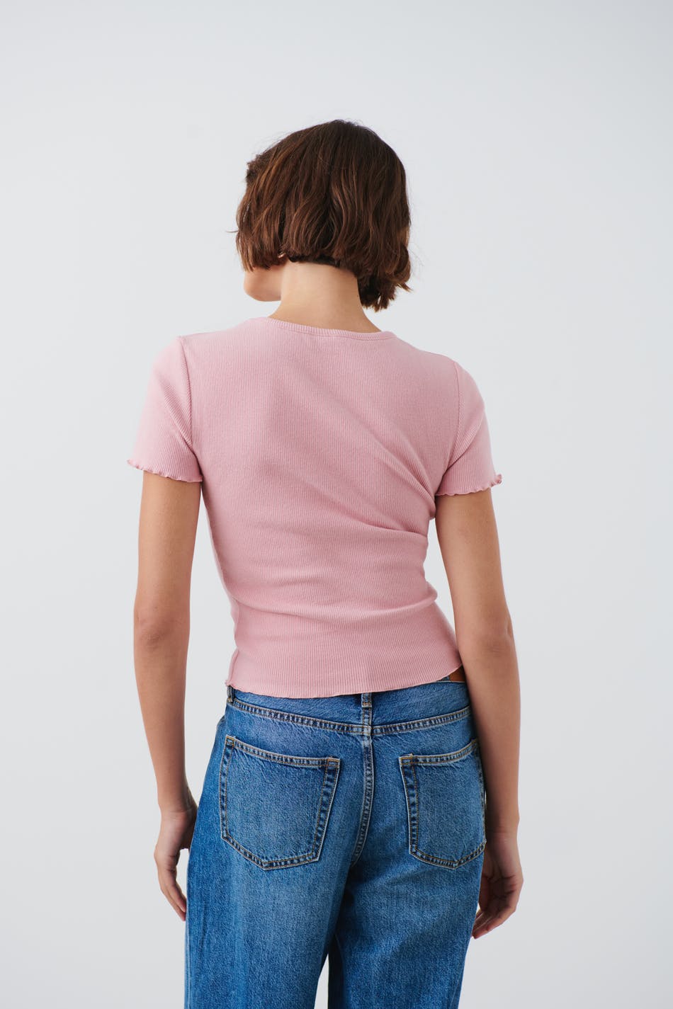 Brushed rib top