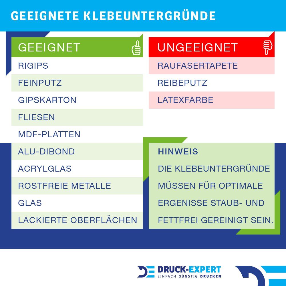 DRUCK-EXPERT Duschrückwand Premium Duschrückwand - langlebiger Fliesensticker aus 0,4 mm selbstklebenden Hart-PVC