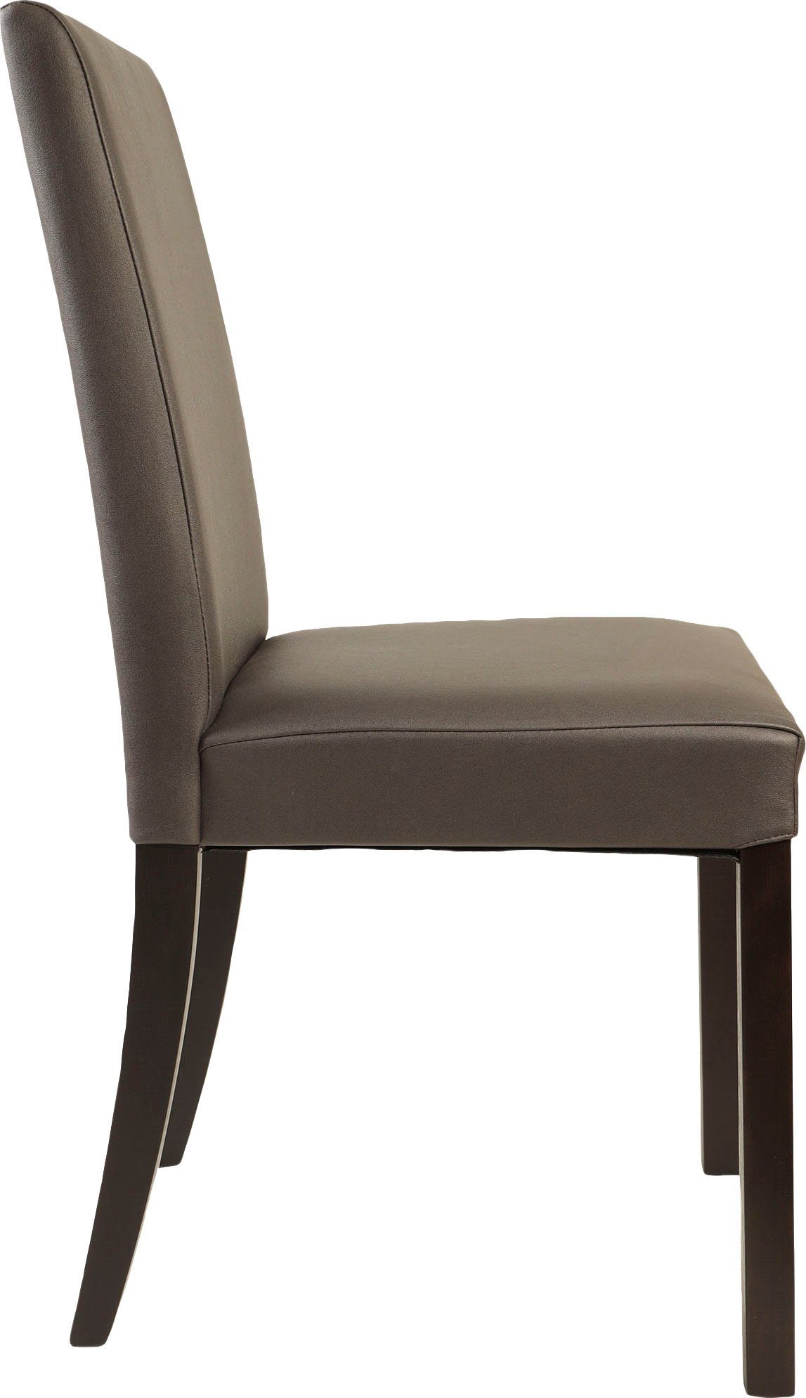 Home affaire 4-Fußstuhl Nina (Set, 2 St), strapazierfähige Microfaser, Gestell Buche natur oder wenge lackiert