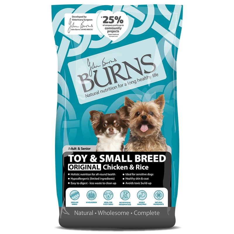 Burns Adult & Senior Original Toy & Small Breed Huhn & Reis