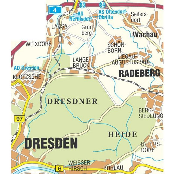 Dresdner Heide und Seifersdorfer Tal 1 : 15 000 - Wanderkarte
