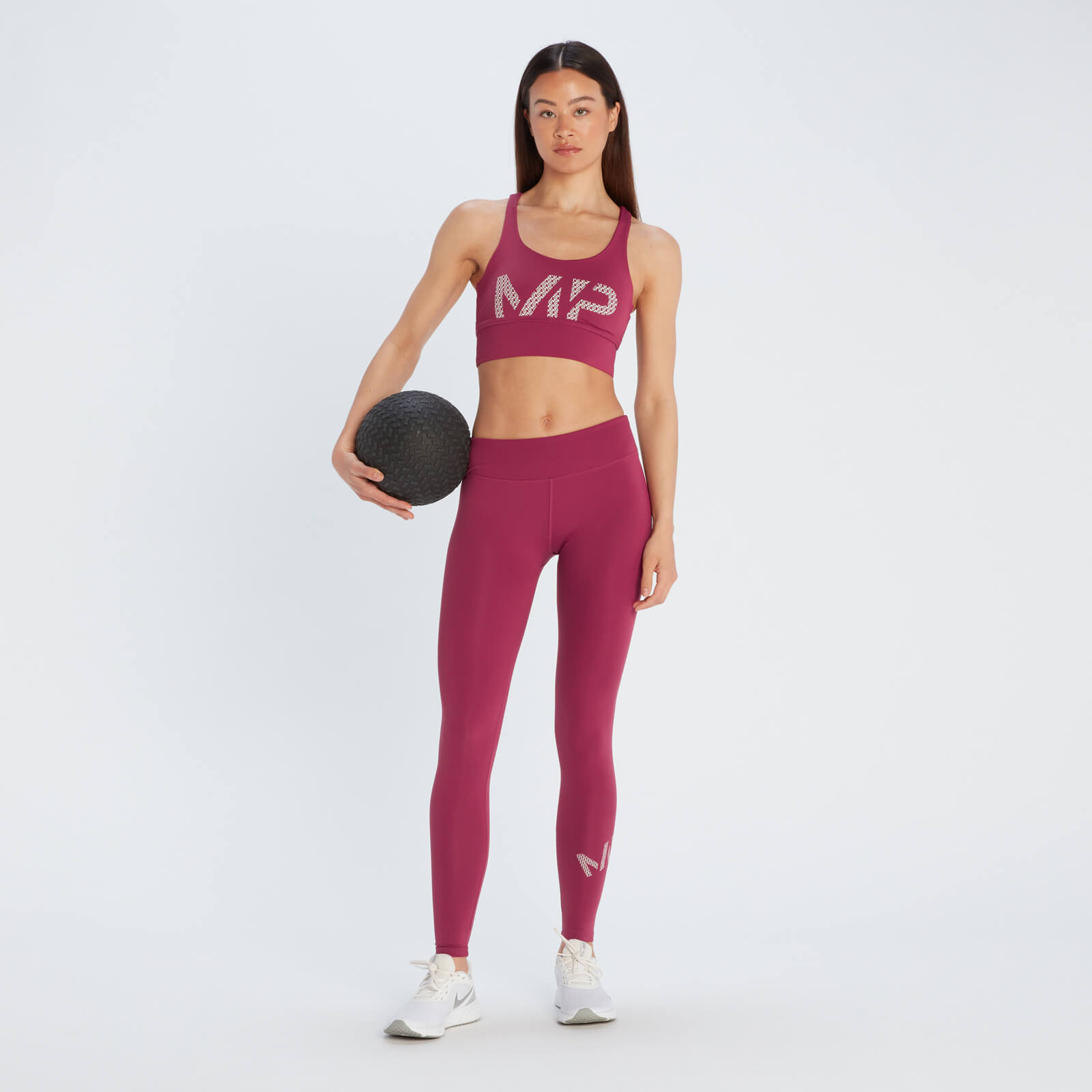 Brassière de sport à imprimé MP Essentials pour femmes – Prune
