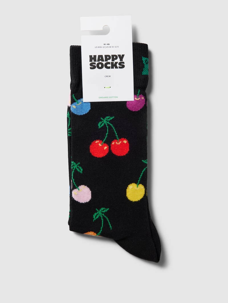 Socken mit Allover-Muster in schwarz