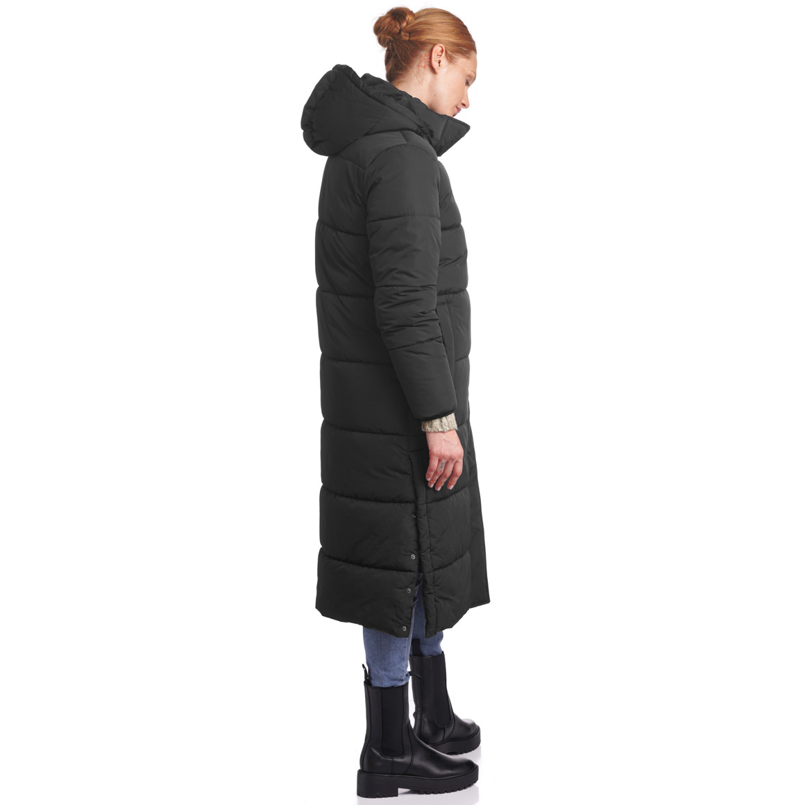 Damen Steppmantel mit abnehmbarer Kapuze