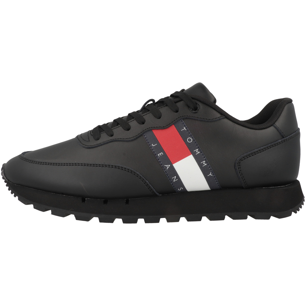 Tommy Hilfiger Tommy Jeans Leather Runner Sneaker Low schwarz