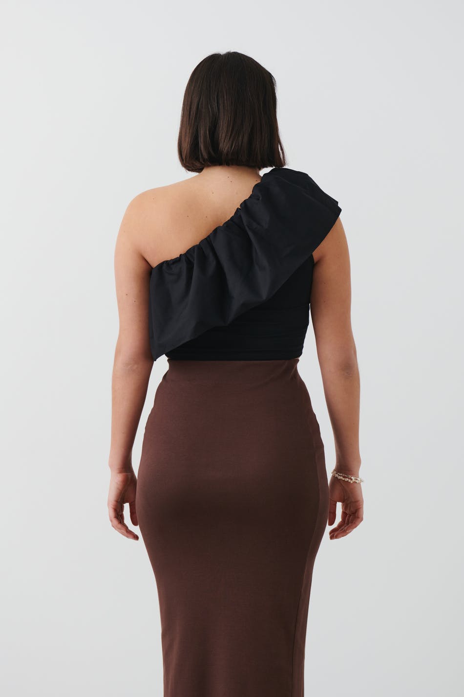 Cropped one shoulder singlet