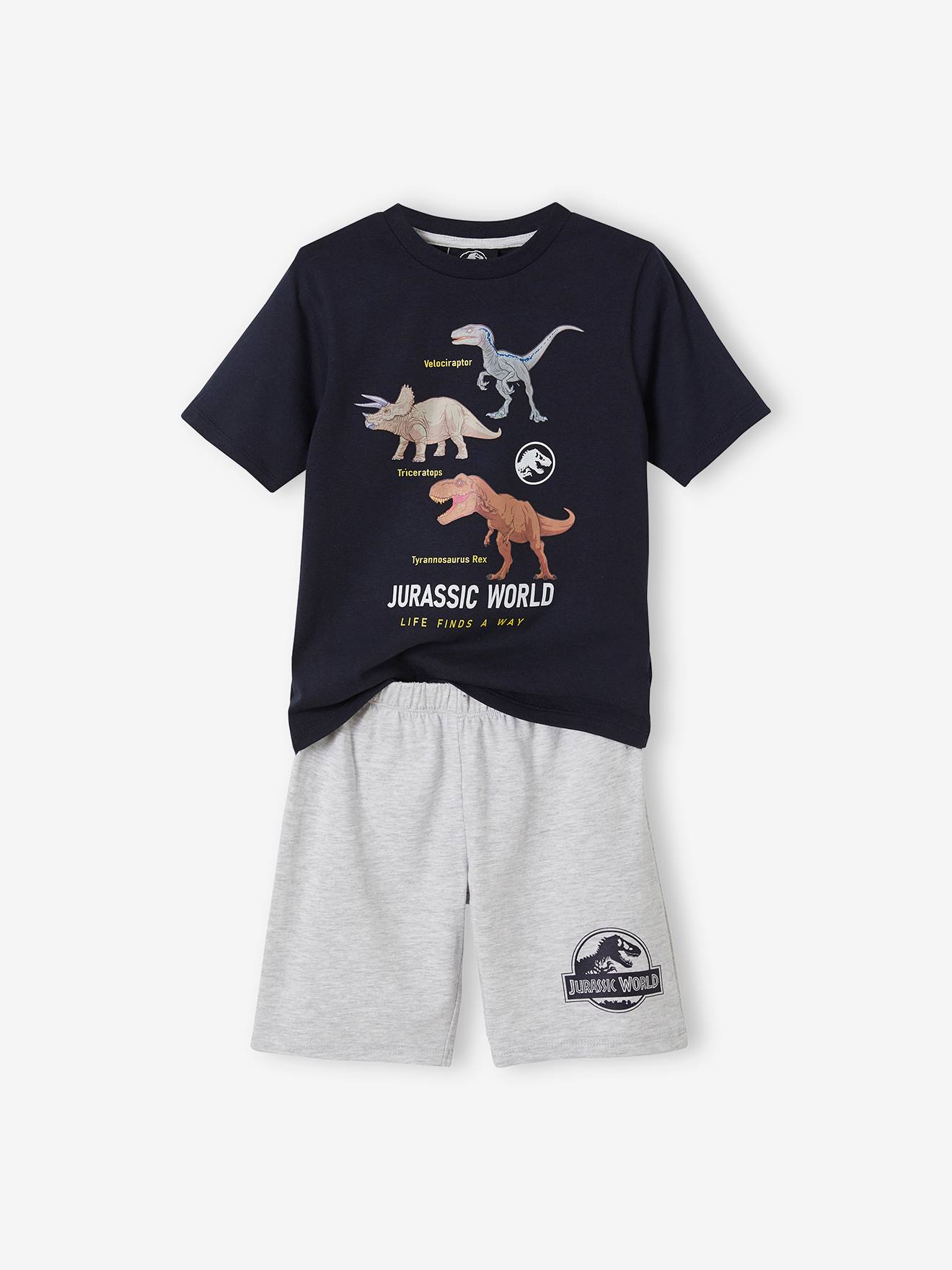 Pyjashort garçon Jurassic World® bleu / gris
