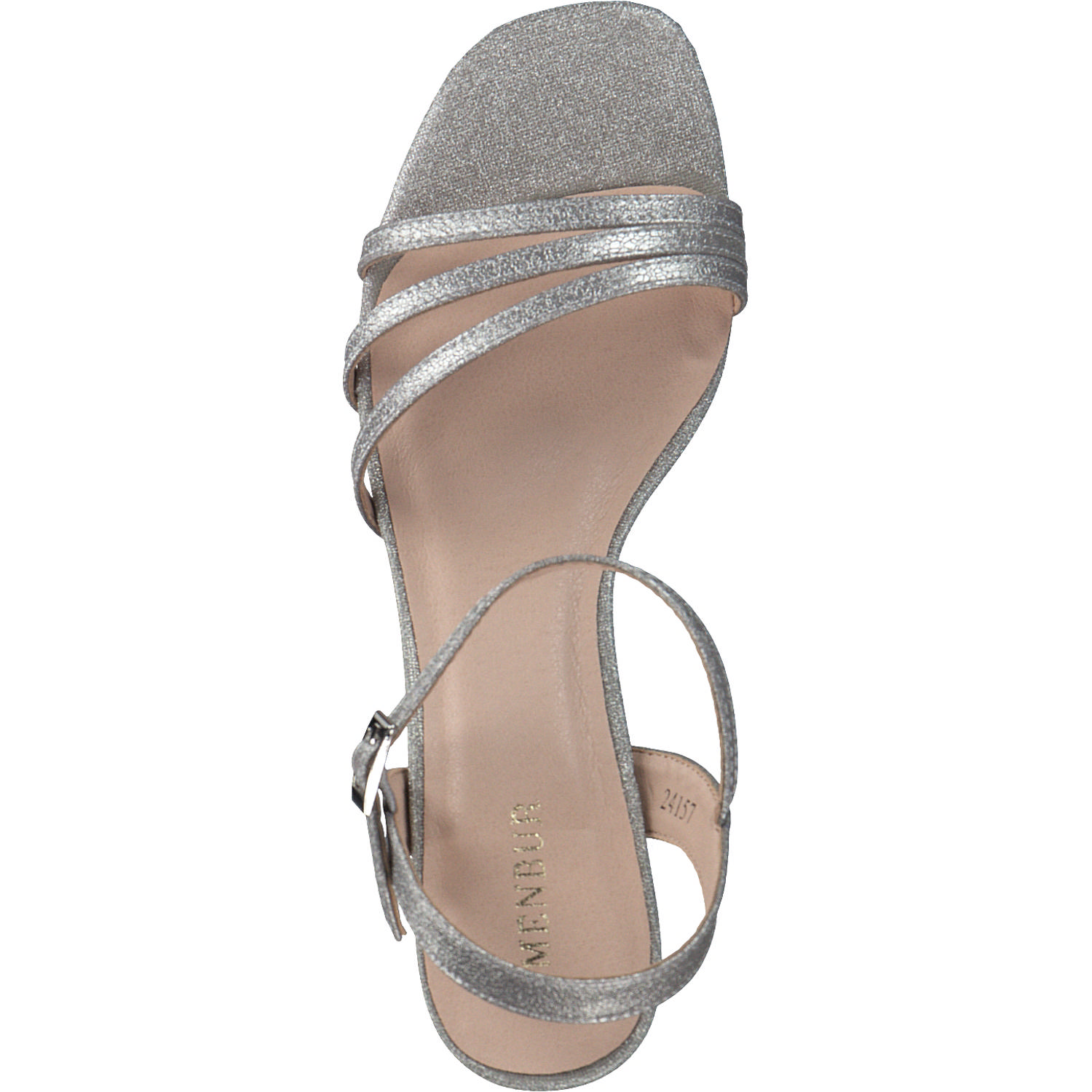 Menbur 24157, Plateau-Sandaletten, Damen, silber