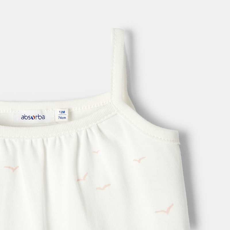 Débardeur en coton bio rose bébé fille Absorba