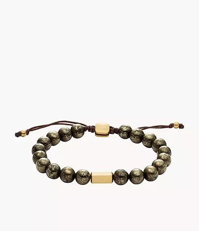 Fossil Armband Galaxy Beads Pyrit grau