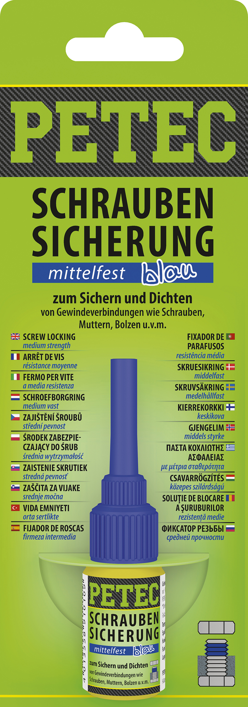 Schraubensicherung Mittelfest, 5 g, Petec - ATU
