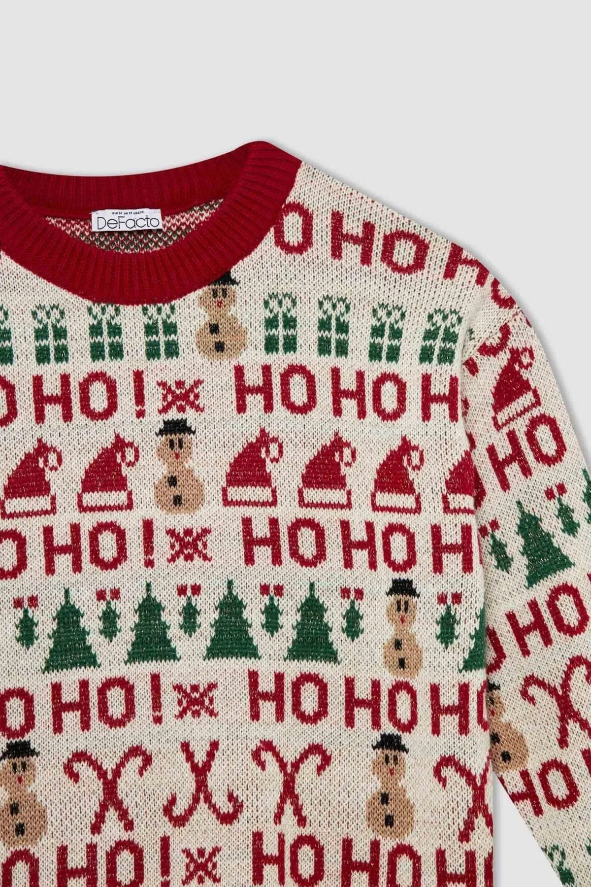 DeFacto  Oversize-Pullover mit Rundhalsausschnitt und Weihnachtsmotiv