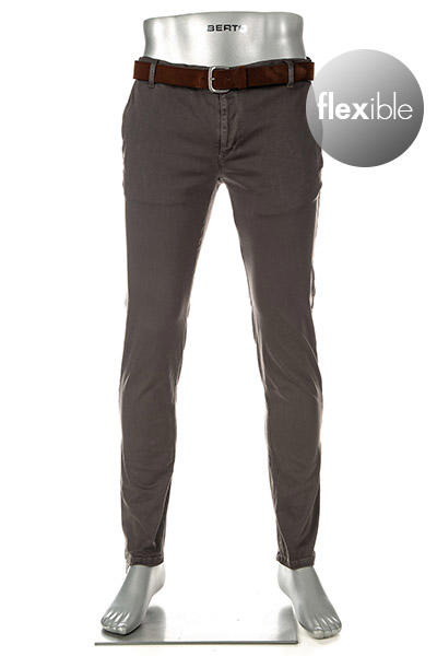 Alberto, Hose Rob, Slim Fit, Baumwolle T400®, braungrau